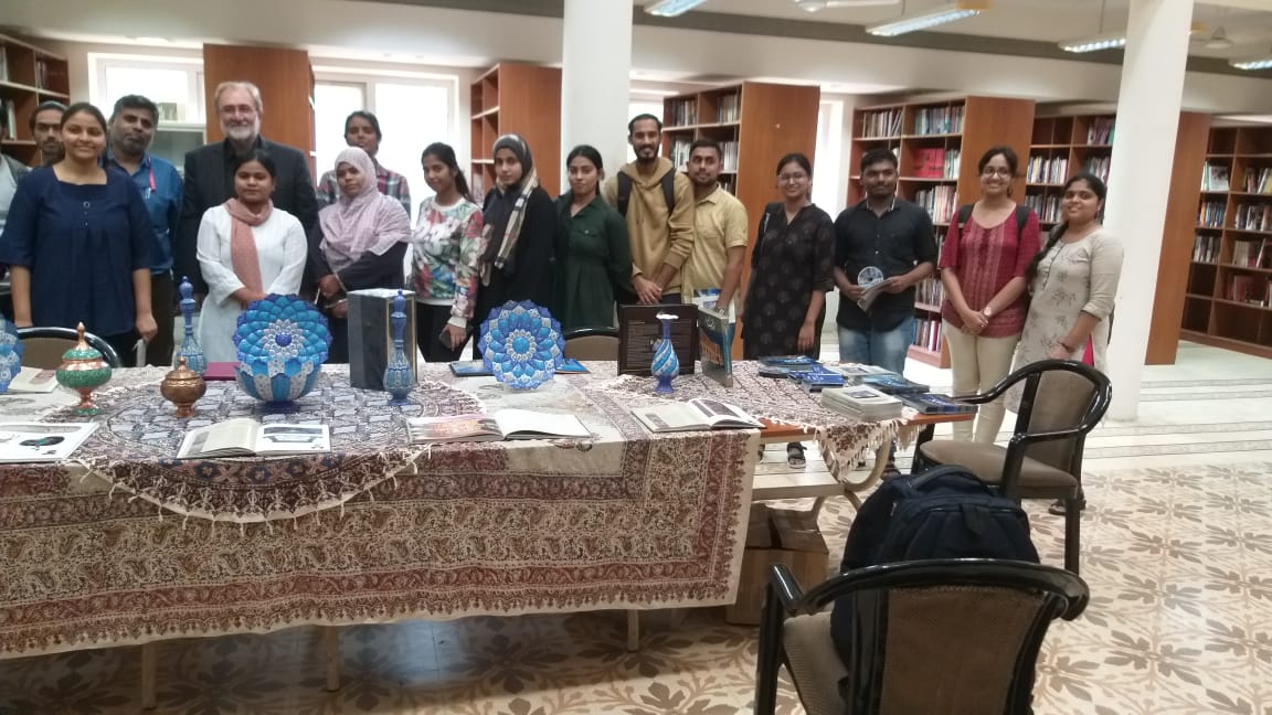 organized an exhibition of handicrafts and literary books in the political department of the University of Bombay